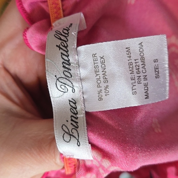 Linea Donatella Brand, Bohemian Pink Two-Piece Set Pajamas Size Small. - Picture 2 of 4
